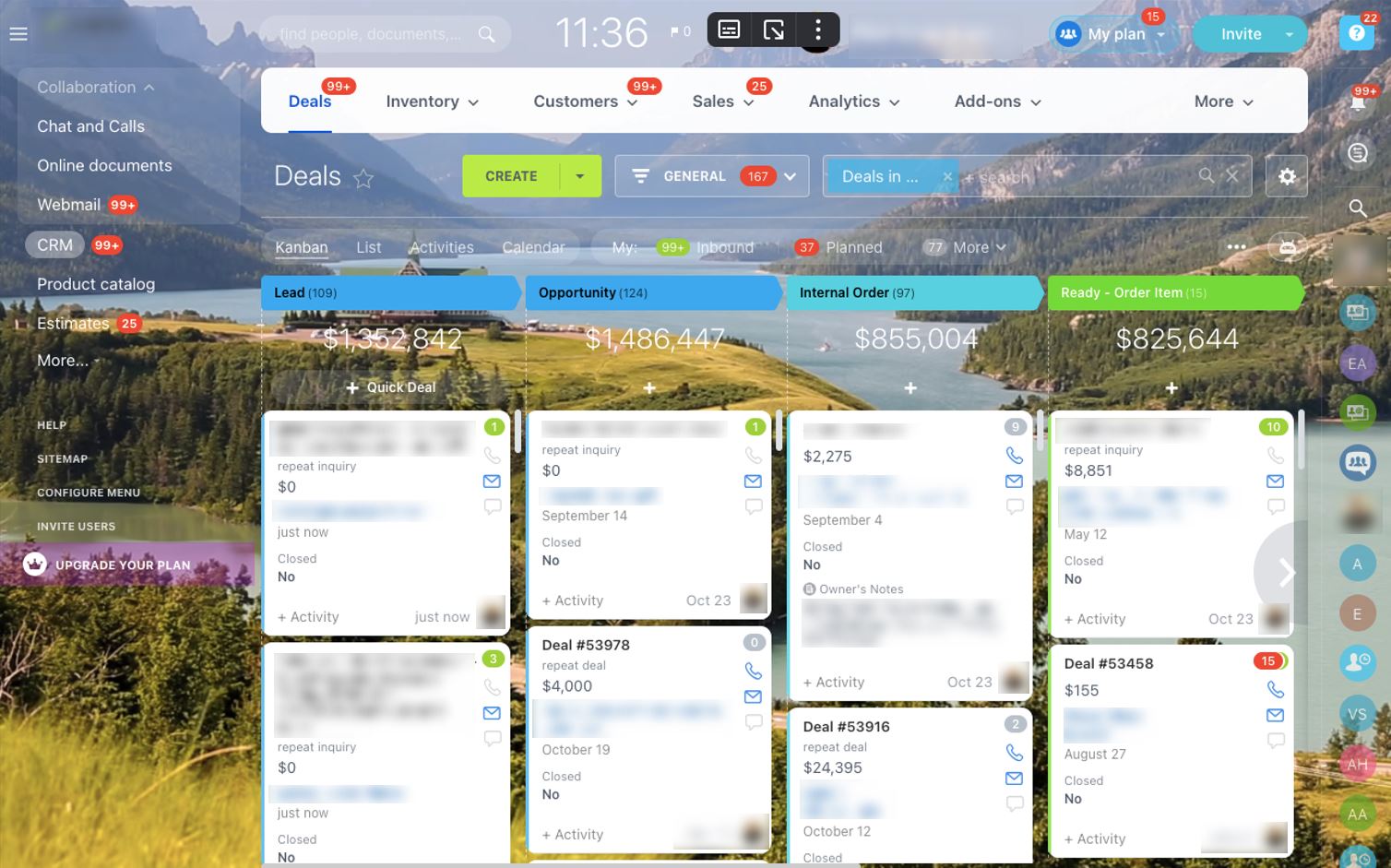 Воронка продаж. Часть сделок на иврите.